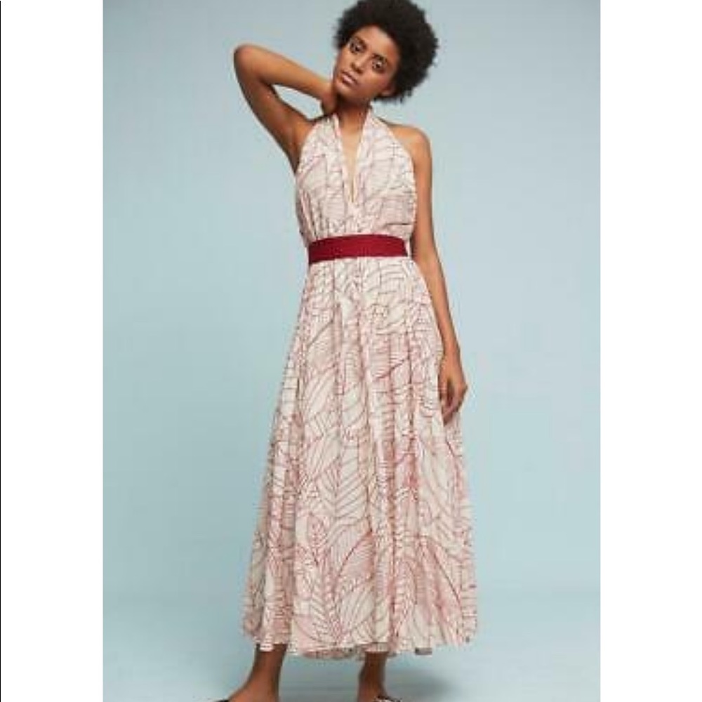 NWOT Anthropologie Lilka Marion Halter Maxi Dress